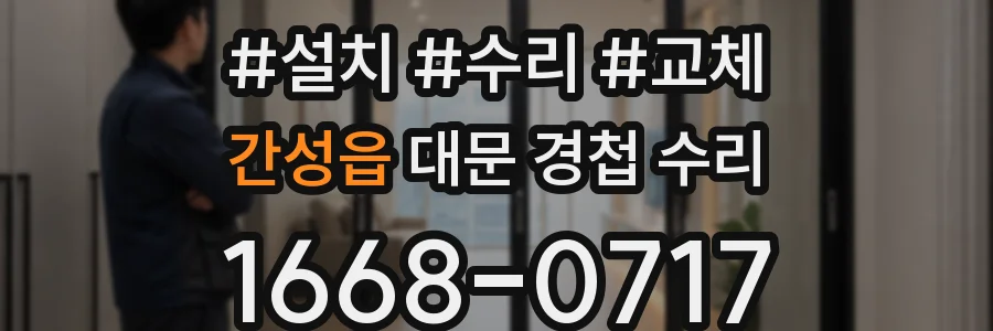 간성읍 대문 경첩 수리