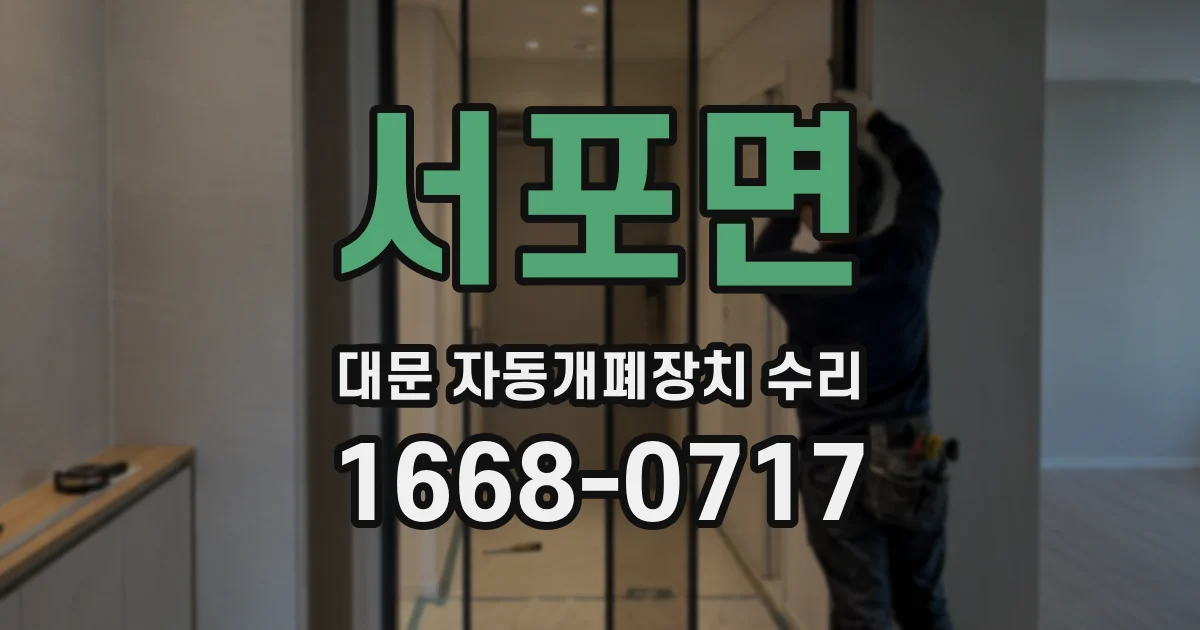 서포면 대문 자동개폐장치 수리