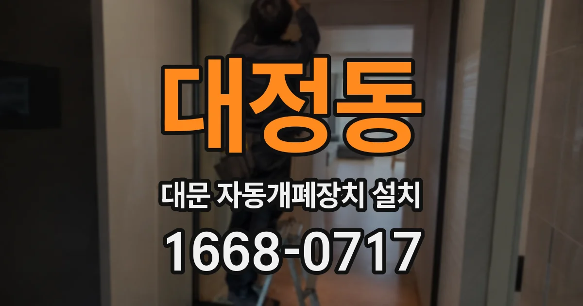 대정동 대문 자동개폐장치 설치