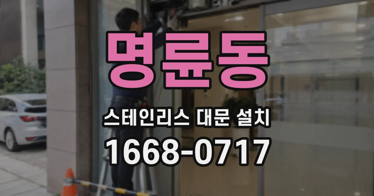 명륜동 스테인리스 대문 설치