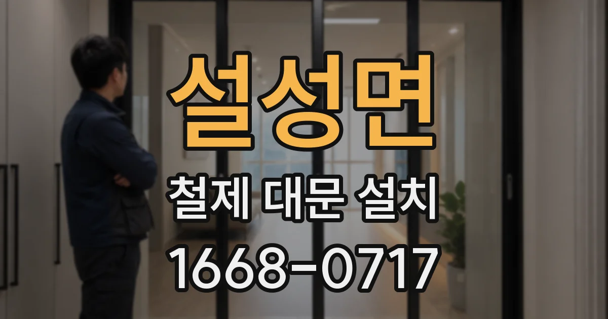 설성면 철제 대문 설치