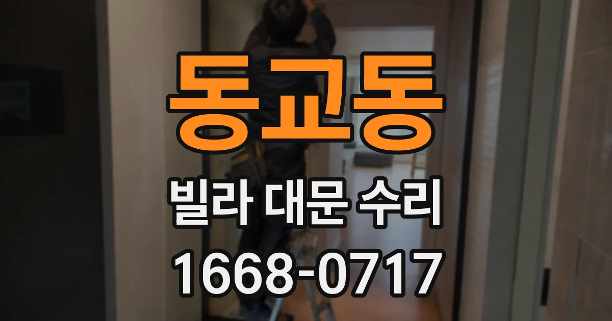 동교동 빌라 대문 수리