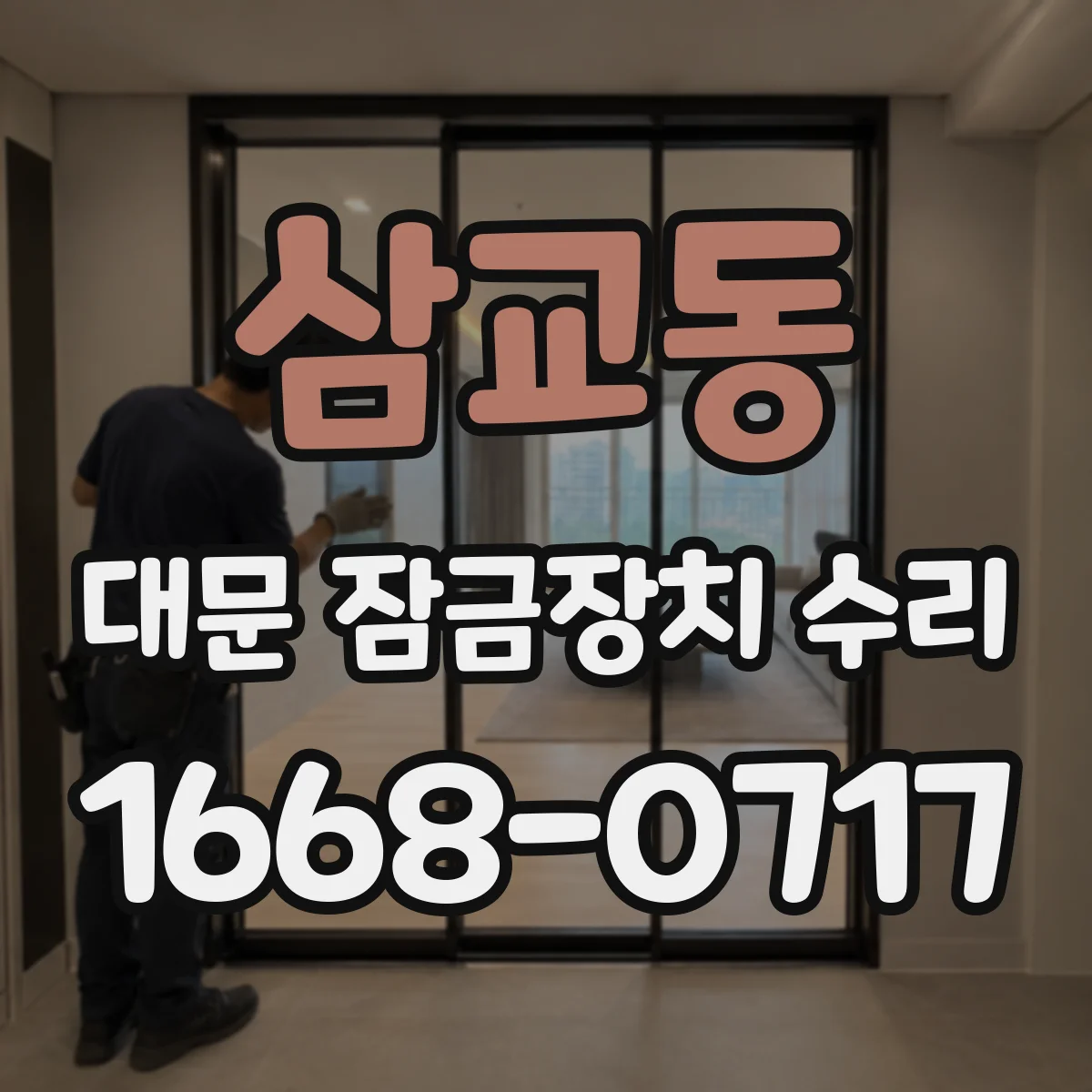 삼교동 대문 잠금장치 수리