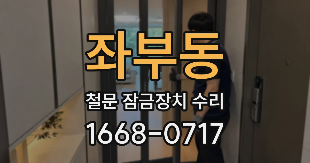 좌부동 철문 잠금장치 수리