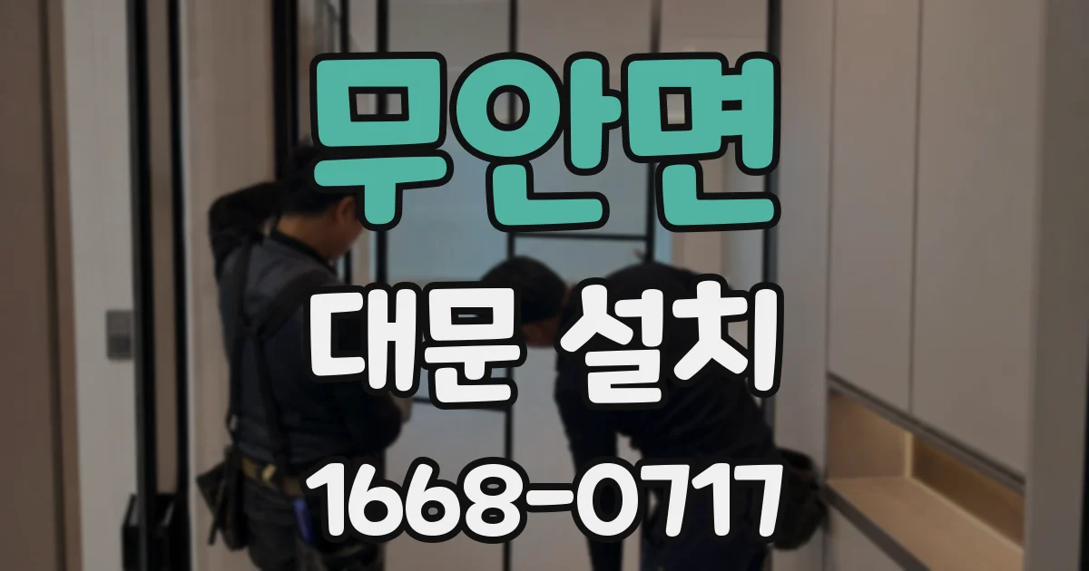 무안면 대문 설치