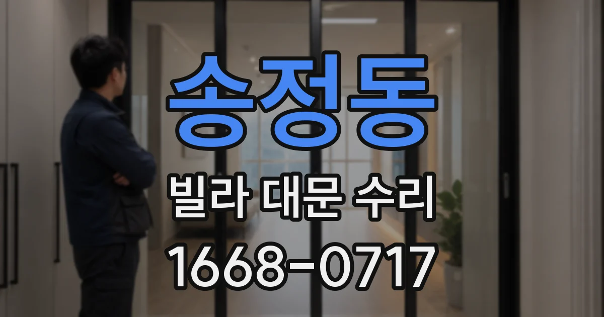 송정동 빌라 대문 수리