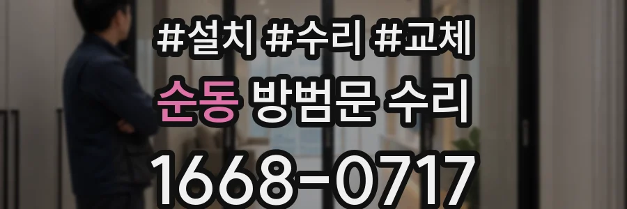 순동 방범문 수리