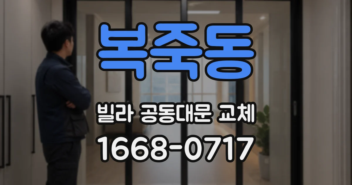 복죽동 빌라 공동대문 교체