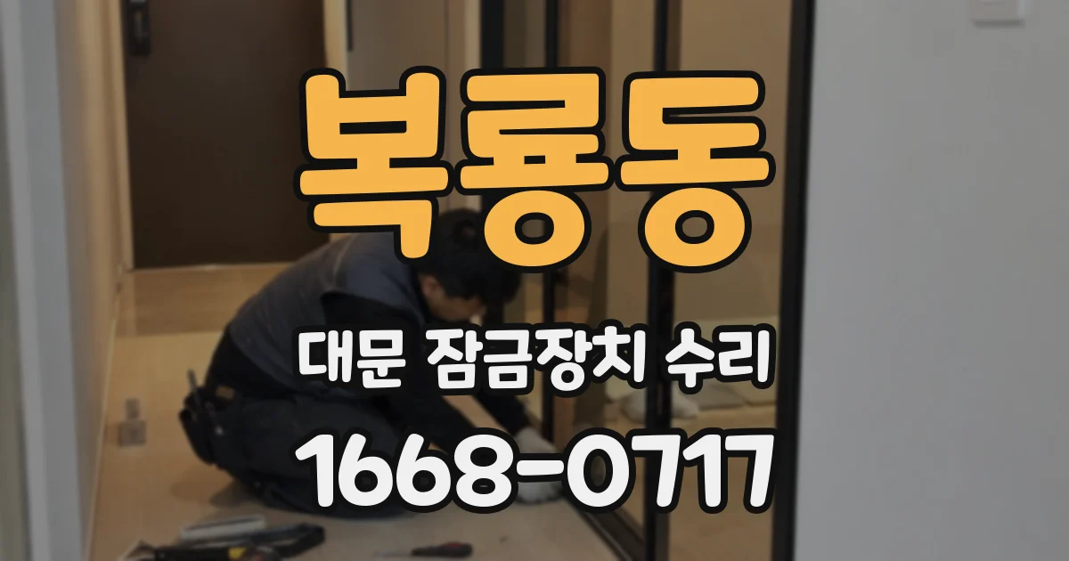 복룡동 대문 잠금장치 수리