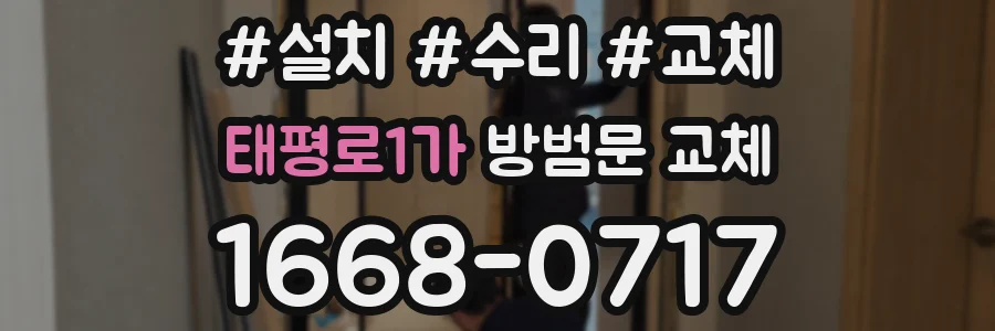 태평로1가 방범문 교체