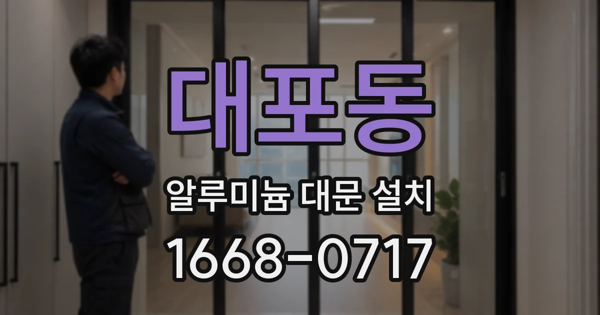 대포동 알루미늄 대문 설치