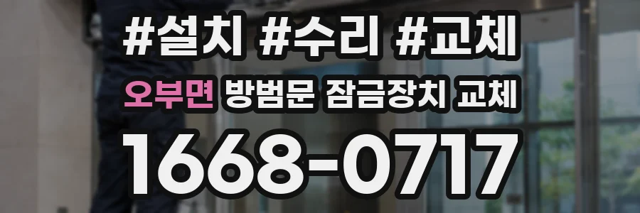 오부면 방범문 잠금장치 교체