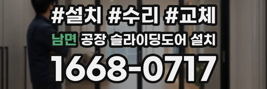남면 공장 슬라이딩도어 설치