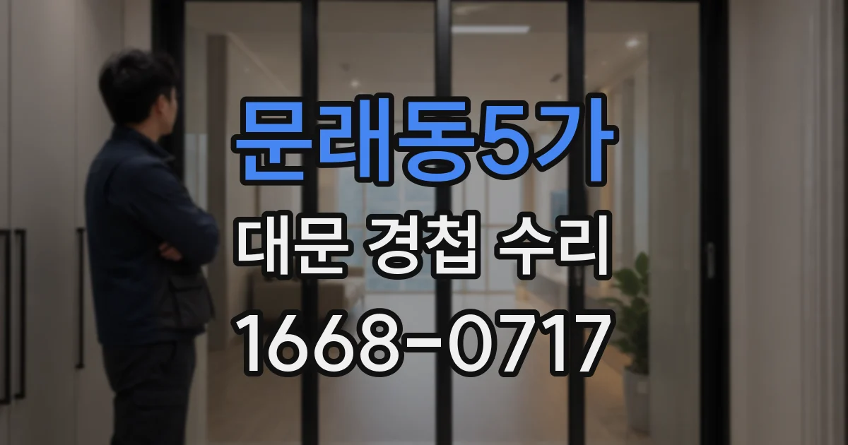 문래동5가 대문 경첩 수리