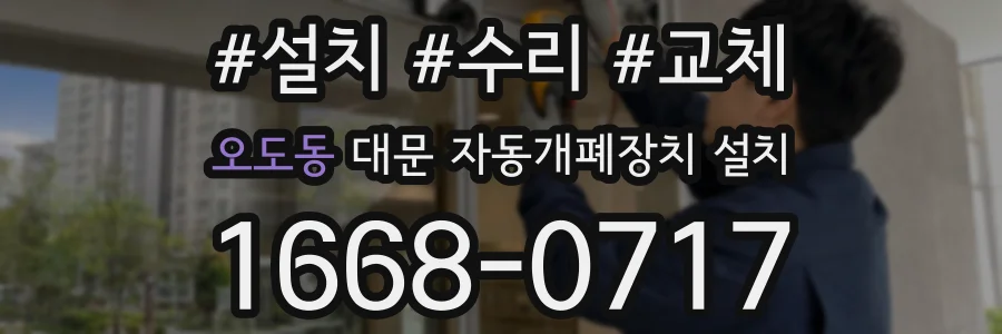 오도동 대문 자동개폐장치 설치