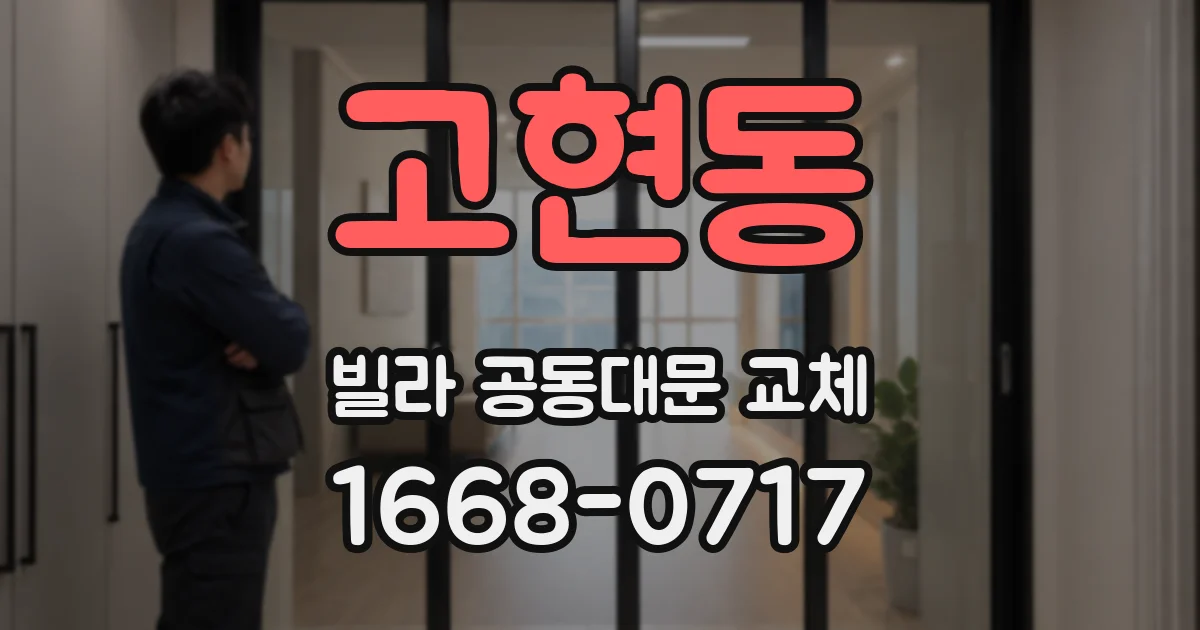 고현동 빌라 공동대문 교체