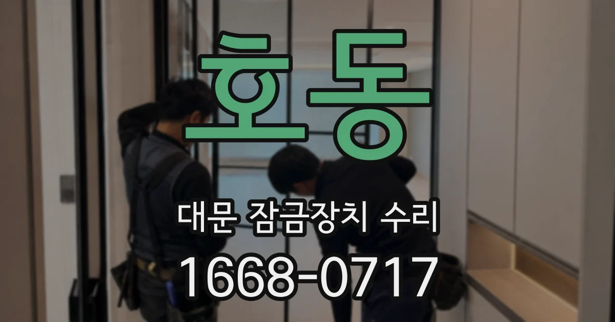 호동 대문 잠금장치 수리
