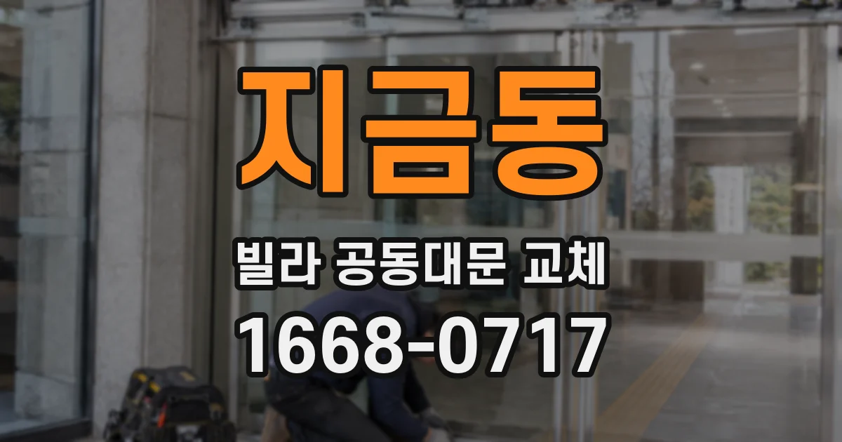 지금동 빌라 공동대문 교체