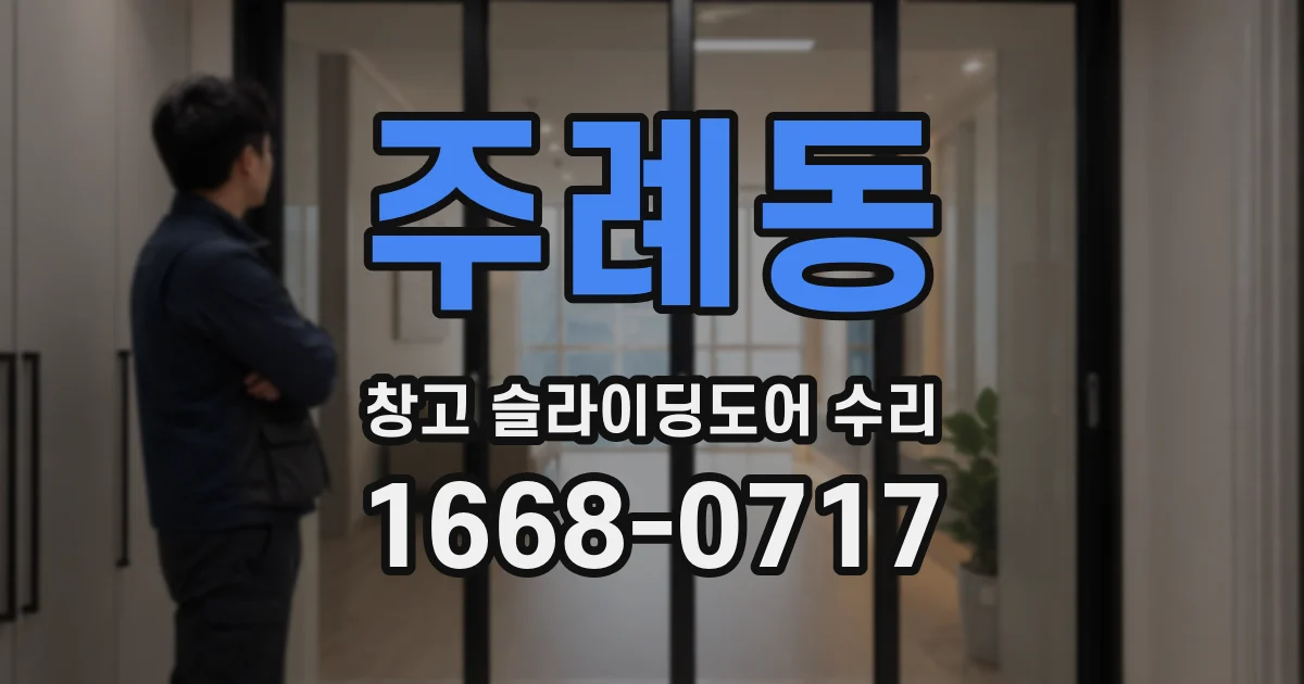 주례동 창고 슬라이딩도어 수리