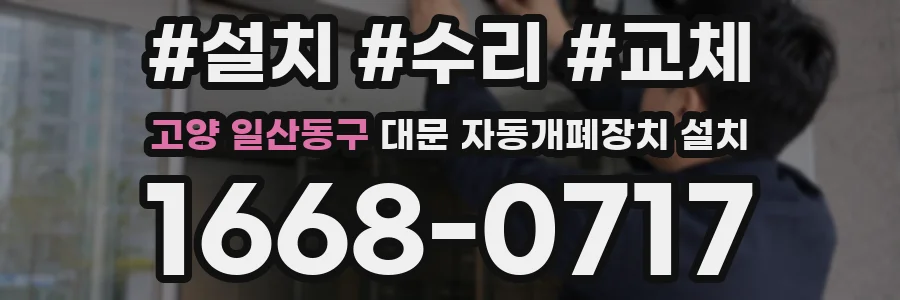 고양 일산동구 대문 자동개폐장치 설치