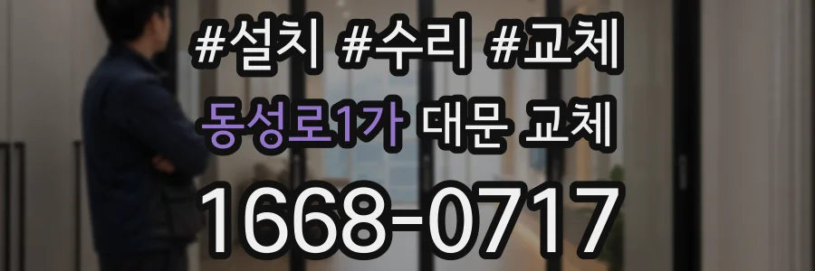 동성로1가 대문 교체