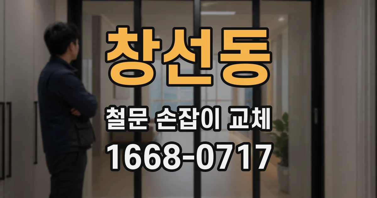창선동 철문 손잡이 교체