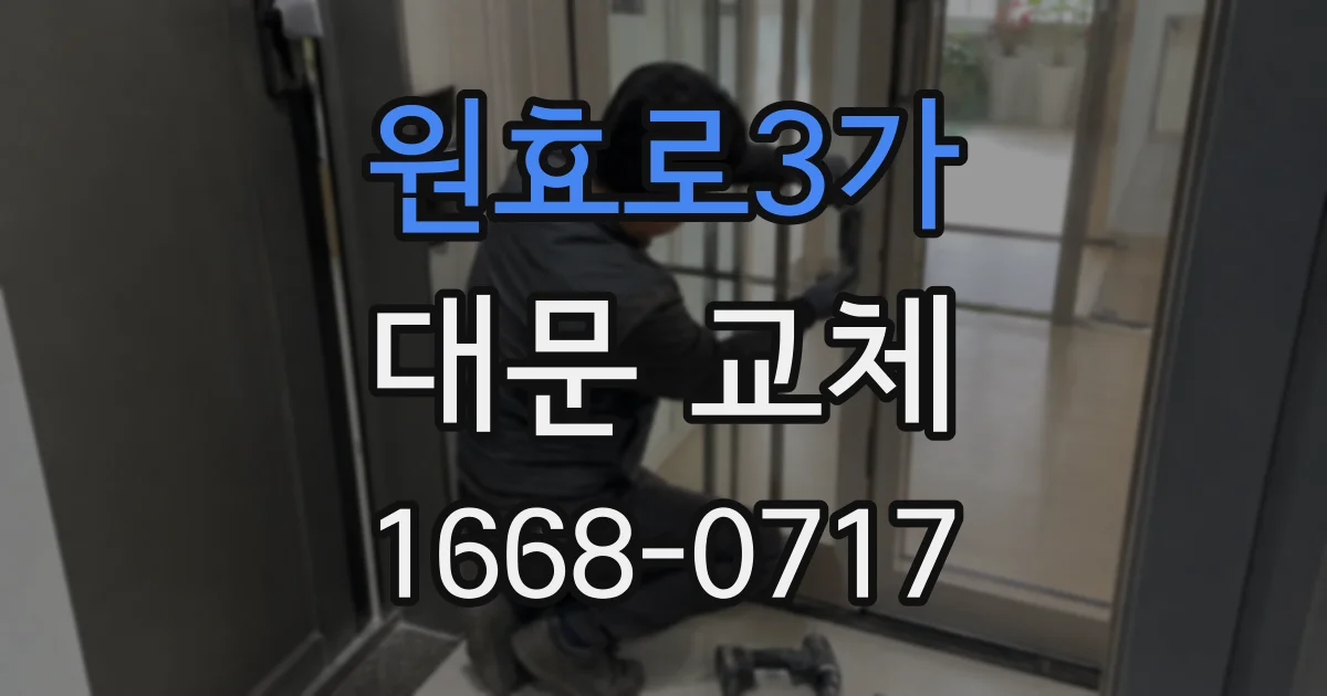 원효로3가 대문 교체