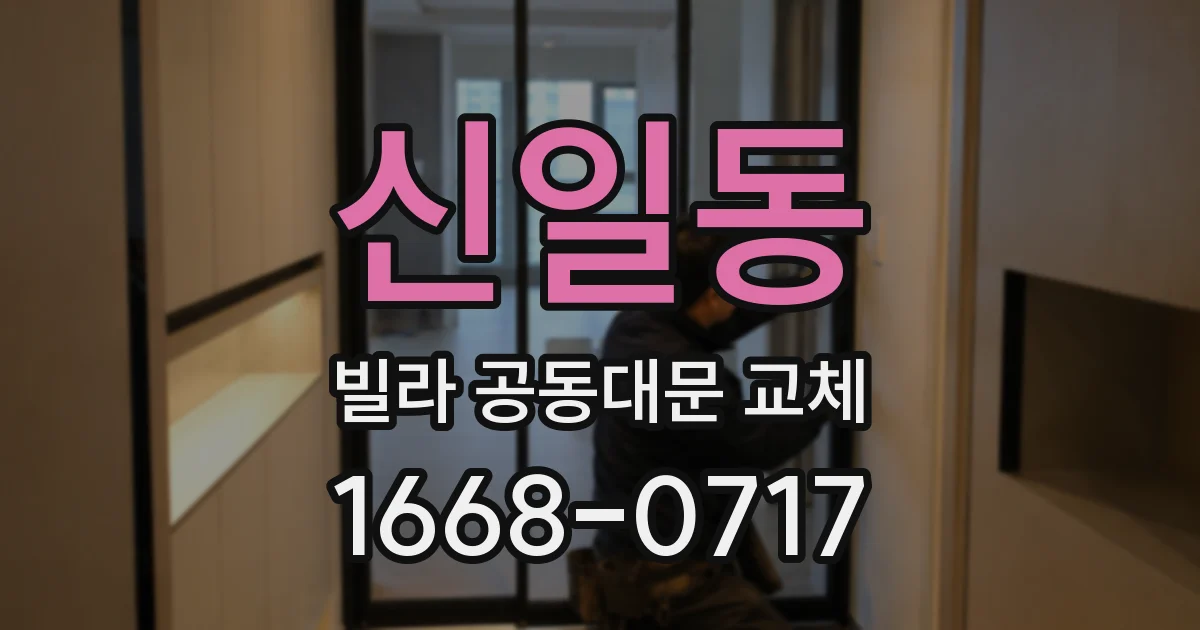 신일동 빌라 공동대문 교체