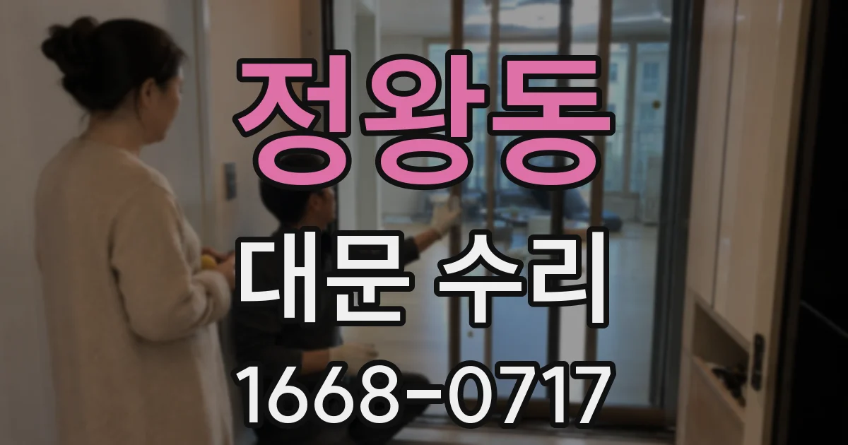 정왕동 대문 수리