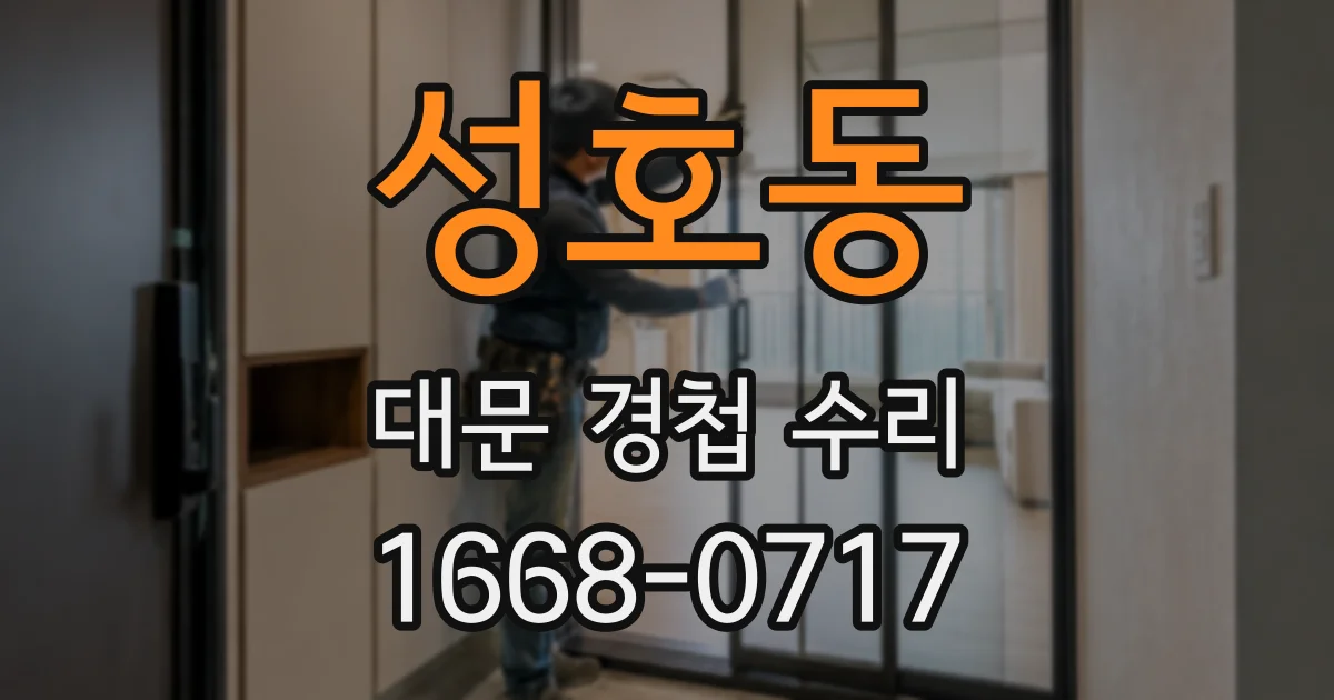 성호동 대문 경첩 수리