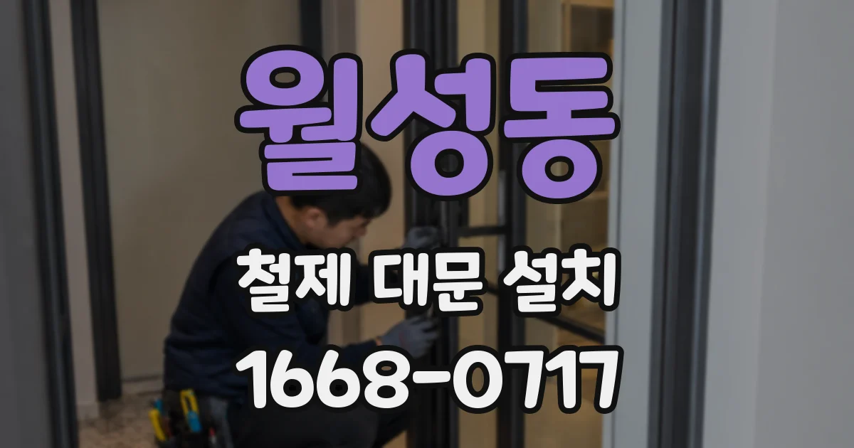 월성동 철제 대문 설치