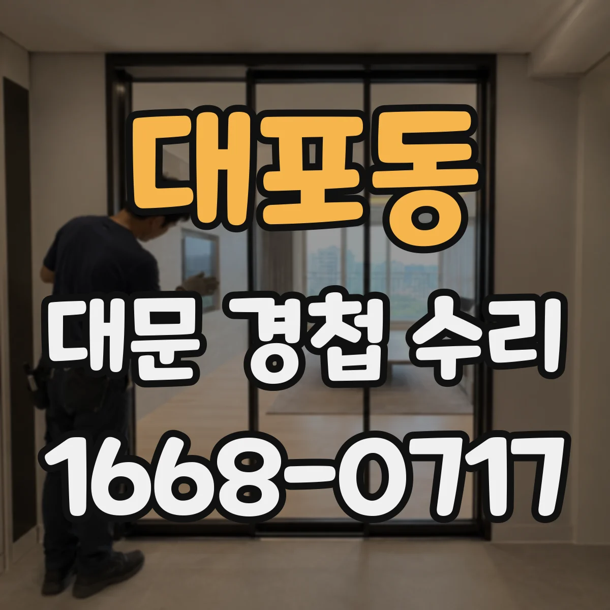 대포동 대문 경첩 수리