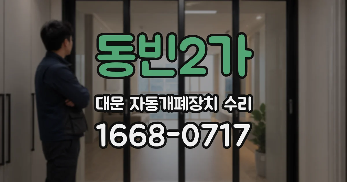 동빈2가 대문 자동개폐장치 수리