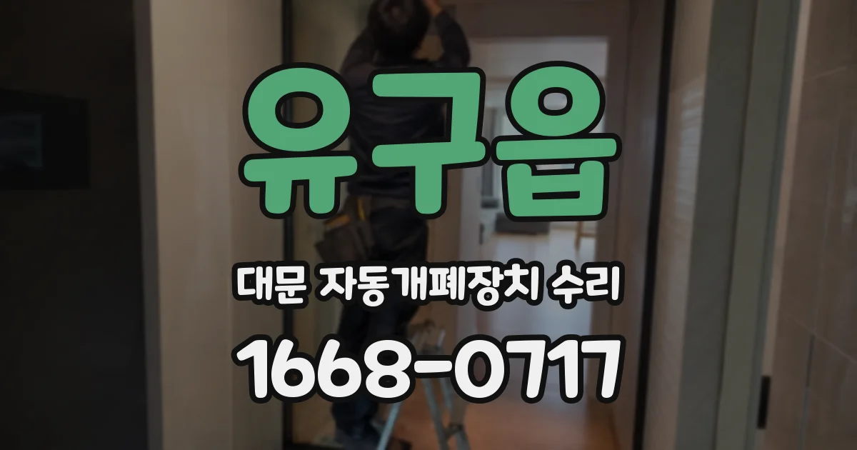 유구읍 대문 자동개폐장치 수리
