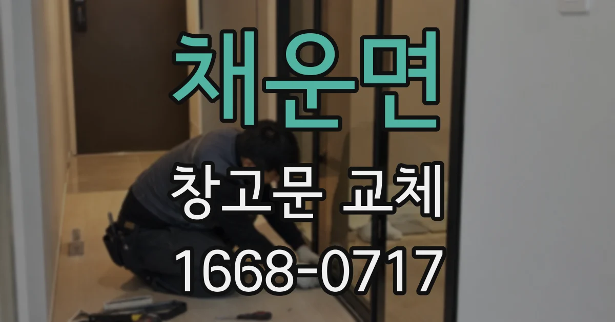 채운면 창고문 교체