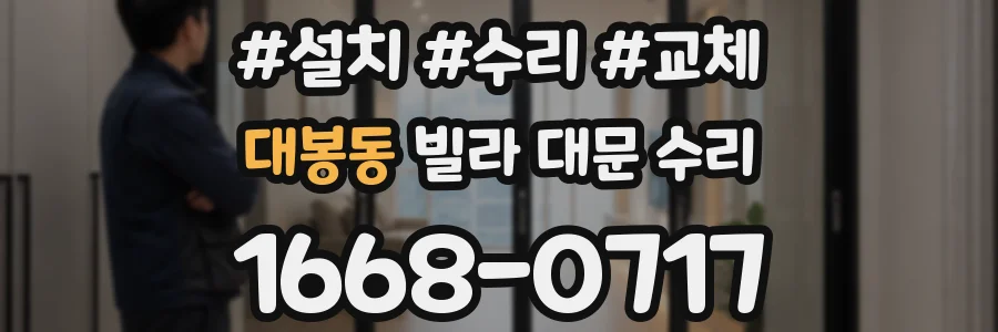 대봉동 빌라 대문 수리
