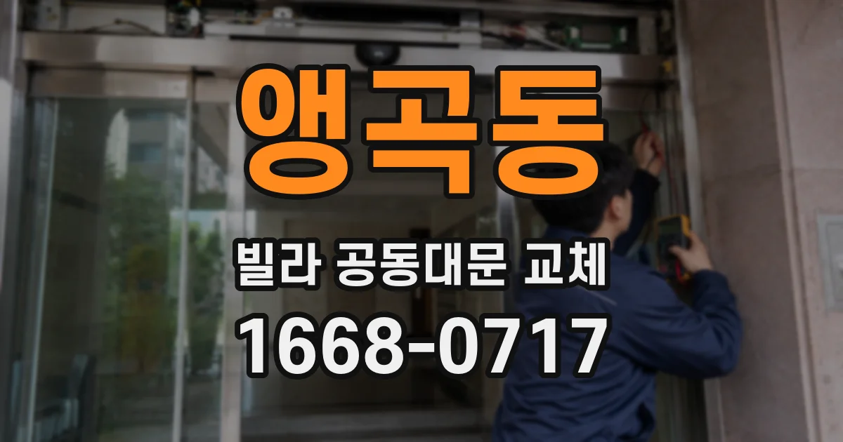 앵곡동 빌라 공동대문 교체