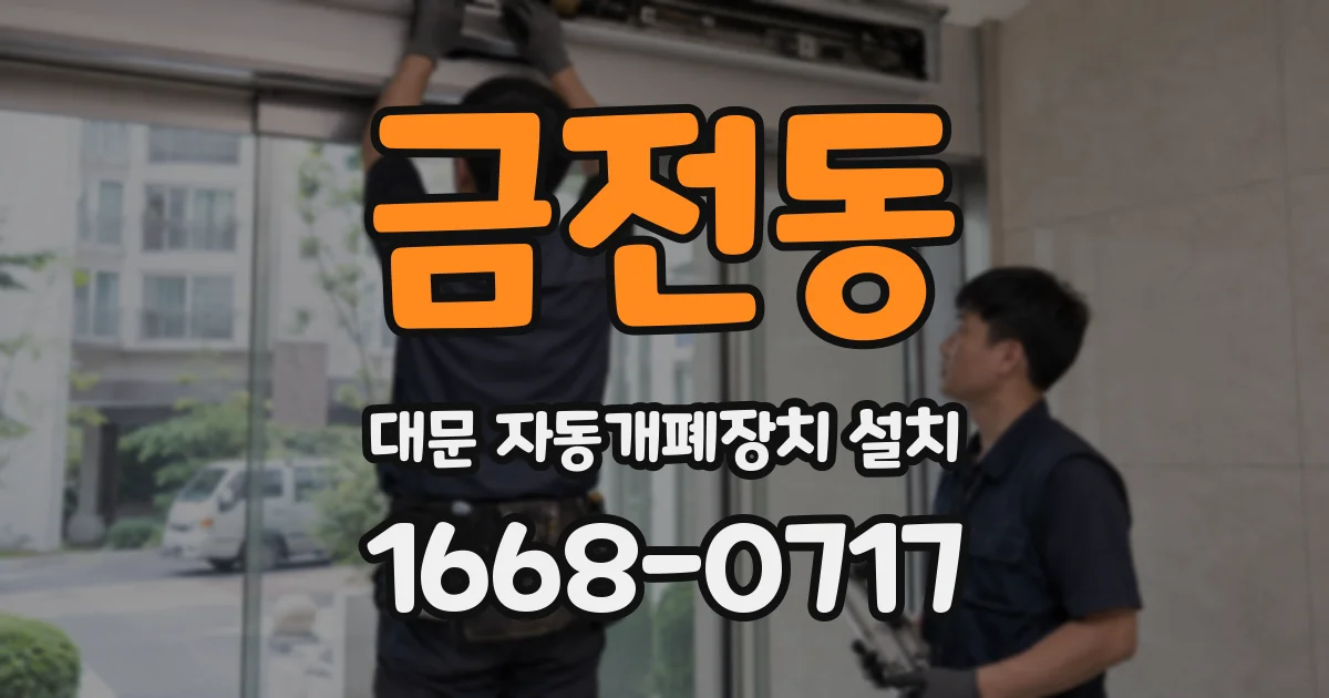 금전동 대문 자동개폐장치 설치