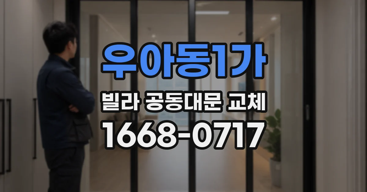우아동1가 빌라 공동대문 교체