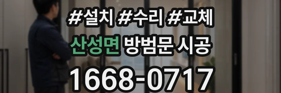 산성면 방범문 시공