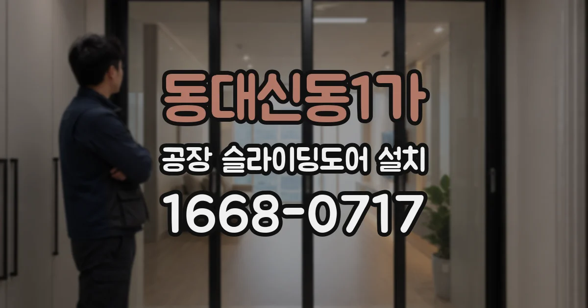 동대신동1가 공장 슬라이딩도어 설치