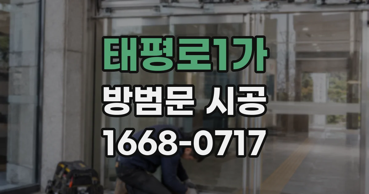 태평로1가 방범문 시공