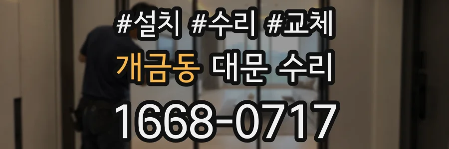 개금동 대문 수리