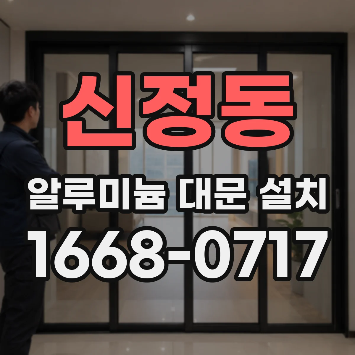 신정동 알루미늄 대문 설치