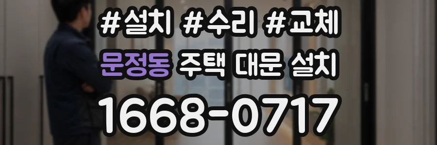 문정동 주택 대문 설치