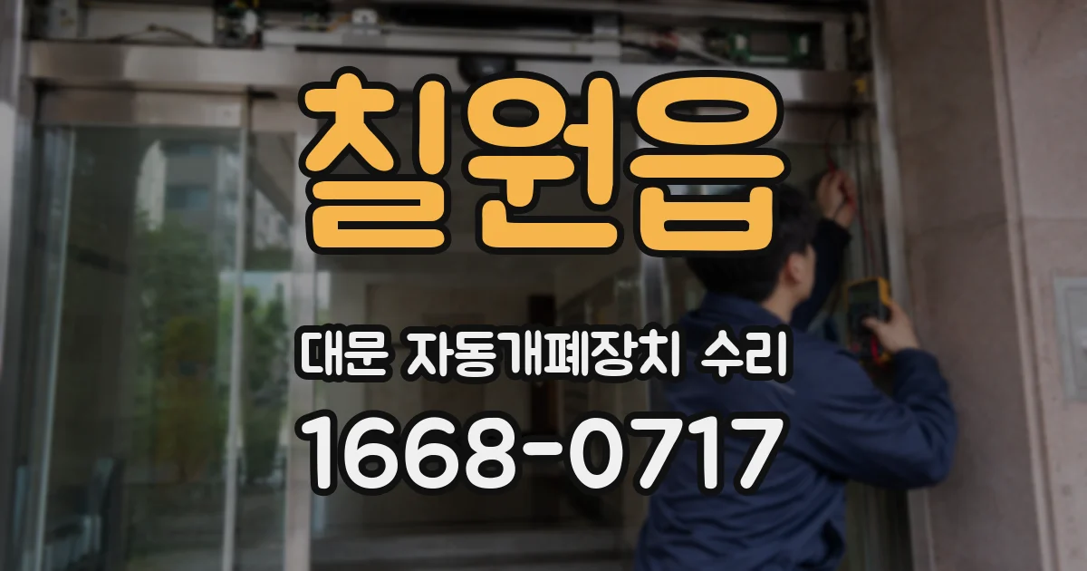 칠원읍 대문 자동개폐장치 수리