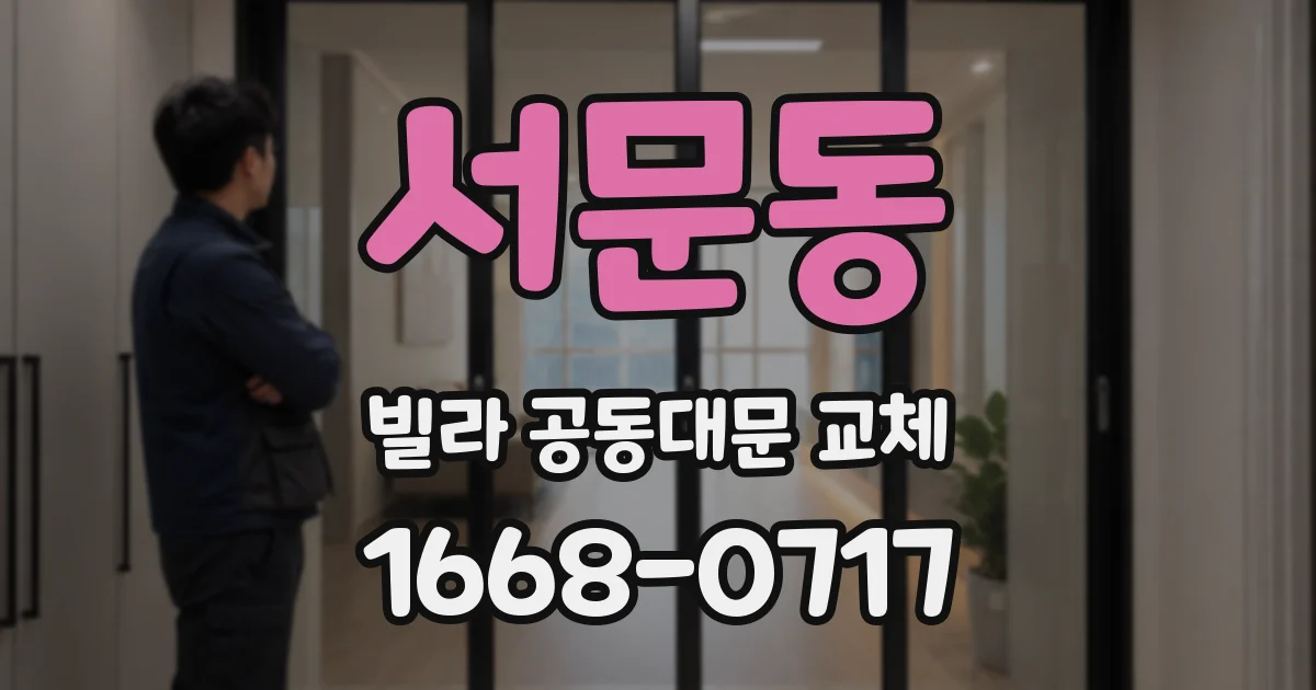 서문동 빌라 공동대문 교체