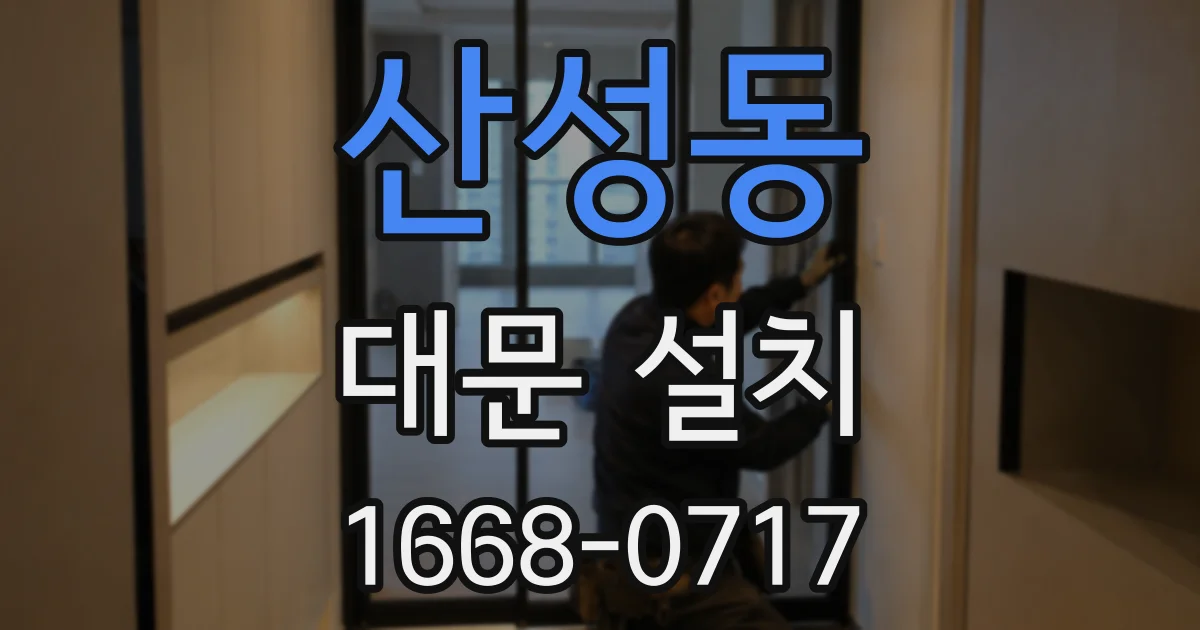 산성동 대문 설치