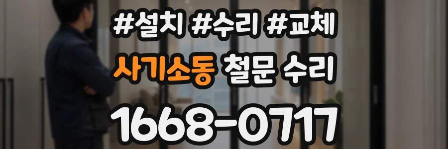 사기소동 철문 수리