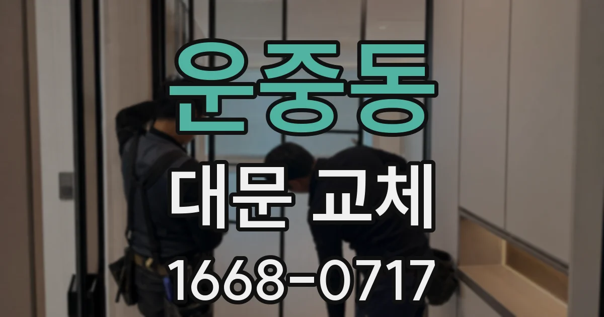 운중동 대문 교체